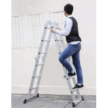 échelle pliante ordre de la Chine pieds en caoutchouc directe pour échelle pliante marches d&#39;escalier extérieur lowes en aluminium échelle multifonction